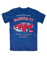 Magnum P I Automobilis Mėlynas Tom Selleck TV Havajų Salų Skraidytojai Aloha 80-ųjų Kultinis Unisex Marškinėliai S