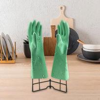 Kitchen Gloves Holder Dish Towel Drying Rack Folding, Reusable, Vertical Support, Metal Sink Hanger
