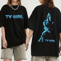 Tv Girl The Night in Question Marškinėliai prancūziški Exit Album Grafiniai marškinėliai Unisex Moterų mada Laisvalaikio medvilniniai dideli marškinėliai Gatvės drabužiai L