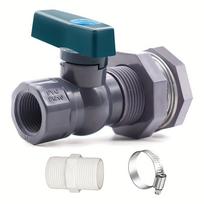 1 vnt., PVC čiaupo rinkinys Lietaus statinės čiaupo rinkinys 3/4 colio Lietaus statinės vožtuvas su tarpinės jungties adapteriu 3/4inch