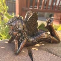 Angelo statulos namų dekoras Sodo elfo puošmena darbalaukio ornamento skulptūra atostogų terasai