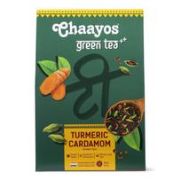 Žalioji arbata su ciberžole ir kardamonu (100 g), Ciberžolės kardamono žalioji arbata, Chaayos