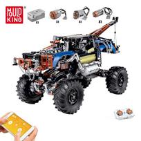 MOULD KING 18006 Techninis pikapas, automobilio pastatymo modelis APP Motorizuotas maištininkas vilkikas Statybinės kaladėlės plytos vaikams „pasidaryk pats“ žaislai, dovanos