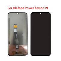 LCD ekranas, skirtas Ulefone Power Armor 19 LCD ekranui jutikliniam ekranui skaitmeninti viso mazgo pakaitinei daliai juoda