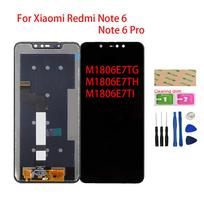 LCD ekranas skirtas Xiaomi Redmi Note 6 Pro M1806E7TG LCD ekranas jutiklinio ekrano skaitmeninimo mazgo keitimas juoda