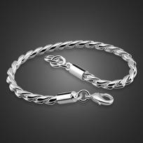 Madinga 925 sterlingų sidabrinė gyvatė vyriška kaulinė apyrankė kieto sidabro apyrankė berniukui Retro klasikiniai papuošalai 4 mm20 cm apyrankė 18cm