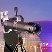 Mobiliojo telefono objektyvas teleobjektyvas 18-36X HD priartinimas išorinis fotoaparatas teleskopas SLR nuotolinis fotografavimas, stebėjimas fotografavimas juoda