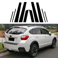 10 vnt. Automobilio durelių lango statramsčio stulpelių apdailos dangtelio lipdukas, skirtas Subaru Crosstrek / Subaru XV / XV Crosstrek 2013-2017 blizgus juodas automobilio lipdukas