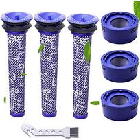 „Dyson“ filtras, „Dyson V8 V7“ dulkių siurblio „Animal Absolute Motorhead“ pakaitinis filtras, 3 pirminiai filtrai ir 3 HEAP pofiltriai, keičiamos dalys 6x20x27cm