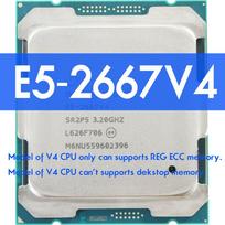 INTEL XEON E5 2667 V4 CPU PROCESORIUS 8 CORE 3.2GHz 25MB L3 CACHE 135W SR2P5 LGA 2011-3 HUANANZHI X99 F8 DDR4 D4 pagrindinė plokštė