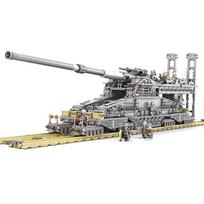 KAZI 10005 3846vnt Statybiniai blokeliai Vokiški 80cm K[E] Geležinkelio ginklai Military serijos žaislai vaikams