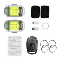 2pcs LED Strobe Light Car Warning Light Rechargeable Night Light Aircraft Lights with 7 Light 2pcs skaidri