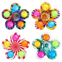 „Fidget Spinner“ „Fidget Spinner“ 4 pakuotės „Fidget Spinner“, skirtas ADHD, nerimui ir stresui malšinti „Fidget Spinner“ vaikams, suaugusiems, Kalėdų „Fidget Spinner“ 7.7x7.7x3.8cm blue