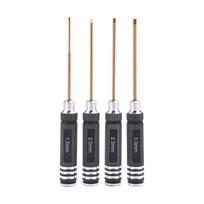 Modelinis įrankis HSS Importuotas greitaeigis plienas Titano padengtas Šešiakampio lizdo Atsuktuvas 4 dalių Rinkinys Atsuktuvas 4pcs
