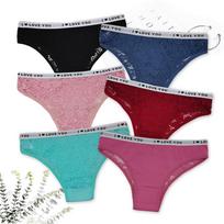 Sexy Panties for Women Female Underwear Bikini Cotton Crotch Briefs Lingerie Intimate Ladies Low Rise Waist Breathable 6 Pcs/set M