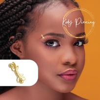 KODY PIERCING 18K paauksuotas antakių auskaras su salamandra ir 925 sterlingų sidabru – kokybiškas auskarų vėrimas
