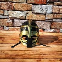 Istorinis Juodas Vikingų Šalmas Viduramžių LARP Rekonstrukcijos Šalmas Vikingų Mūšio Kario Šalmas Riterio Šarvų Šalmas Geriausias Dovanai