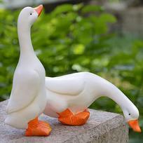 1 Pair of Resin Duck Model Figure garden Yard Decorative Decoration