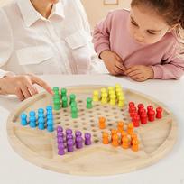 Peg Solitaire stalo žaidimas Strategija Marbles Šachmatai Mediniai Kongming Kinų