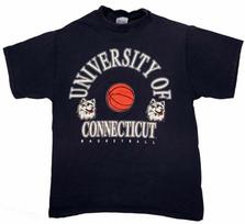 University Of Connecticut Basketball Vintage Huskies Sports Hoops Unisex T-Shirt S