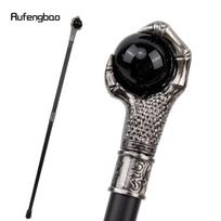 Drakono nagų griebtuvas tamsiai juodas stiklinis rutulys sidabrinis vaikščiojimo lazdelė mados dekoratyvinė lazda Cosplay lazdelės rankenėlė Crosier 93 cm juoda