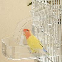 Didelė paukščių maudymosi dėžė narvuose esanti papūgos maudymosi vonia Erdvi paukščių narvelio vonia, skirta Cockatiel Conure