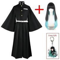 Aime Tokitou Muichirou Cosplay Kostiumas Demon Slayer Cosplay Kimetsu No Yaiba Kisatsutai Uniforma Perukas Helovino Kostiumas Moteriai L