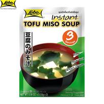 Lobo Tofu Miso sriuba, įskaitant dehidratuotą tofu, wakame jūros dumblius ir dehidratuotus svogūnų laiškus / Paruošiama 3 porcijos, japoniškas maistas, 30 g 30 g