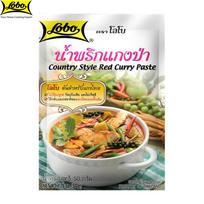 Lobo Country Style raudonojo kario pasta, autentiškas tailandietiškas karis / be pridėto MSG, konservantų ar dirbtinių dažiklių / užtenka 2 porcijoms, tailandietiškas maistas, 50 g 50 g