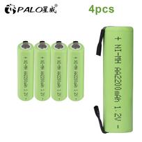 AA įkraunama baterija su suvirinimo skirtukais AA Ni-MH 1,2 V 2200 mAh iš anksto įkrauta baterija, skirta Philips elektriniam skustuvui skutimosi dantų šepetėliui žalia