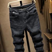 Vyriškos Slim Fit Slim Small Feet Džinsai Vyriškos universalios pavasario naujos įprastinės tamprios sportinės laisvalaikio kelnės 38