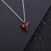Gb 1 .47ct Natūralus Širdies Granatas Brangakmenis 925 Sterlingo Sidabro Pakabukas Vėrinys Moterims Valentino Dienai Puikūs Papuošalai