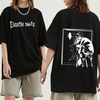 Anime DEATH NOTE T-shirt Cartoon Printed Summer T Shirt Mens Women Casual Cotton Tee Shirts Oversized Couples Streetwear Manga Graphic Tops XXXL juoda