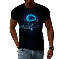 Technologijos Kūrybiškumas grafiniai marškinėliai Vyrai Vasaros mada Įdomi asmenybė Spausdinti marškinėliai Trend harajuku Hip-Hop Style Top S