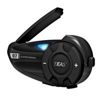 Q2 motociklo su Bluetooth suderinamas šalmas 2 motociklininkų greitas susiejimas belaidė domofono ausinė, atspari vandeniui juoda