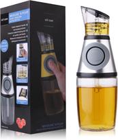 Aukštos kokybės stiklinis aliejaus ir acto dozatorius, virtuvinis kiekybinis aliejaus kontrolės puodas, acto ir aliejaus butelis 250ML