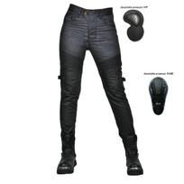 VOLERO+retro Casual padengtos motociklų kelnės+motociklo džinsai+motociklų lenktynių dviračių kelnės moterims L juoda