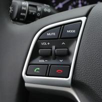 ABS Chrome automobilių vairo dekoratyviniai dangtelio apdailos lipdukai, skirti Hyundai New Tucson 2015 2016 2017 m.