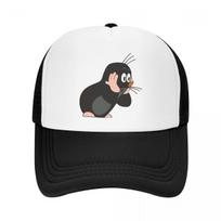 Klasikinė „Mole Surprised Trucker“ kepurė, reguliuojama suaugusiųjų animacinių filmų „Krtek Little Maulwurf“ beisbolo kepurė Vasarinės kepurės „Snapback“ kepurės Trucker Hat white