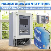 Skaitmeninis ekrano kortelių skaitiklis Elektrinis išankstinio mokėjimo lizdo matuoklis, programuojamas vienfazis su 220 V 50 Hz kortelėmis 10-40A