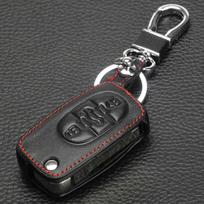 Automobilio rakto pakabuko dangtelis odinis dėklas, skirtas A2 A3 A4 A6 A8 Tt, skirtas Vw Passat Jetta Golf Beetle 3btn Flip Folding Protect