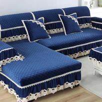 Europa prabangūs sofos užvalkalai svetainei, segmentiniai pliušiniai užvalkalai nėrinių dekoro kampiniai sofos užvalkalai rankšluosčiai namų baldų apsaugai cushion cover 30x50