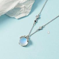 925 Sterlingo sidabro mėnulio akmuo gyvūnai žavūs karoliai moterims pakabukas Elegantiškas vestuvių pareiškimas juvelyrika dz176