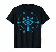 Zelda Breath Of The Wild Sheikah Akies Logotipo Marškinėliai Juodi S