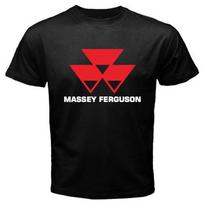 Nauji Massey Ferguson Tractor Agriculture Logo juodi unisex marškinėliai S