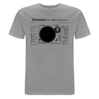 Technics SL 1200MK2 Pilki Unisex Marškinėliai S
