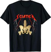 Išialgija Skeletas Nervas Rokmuzikantas Humoras Juokingi Unisex Marškinėliai S