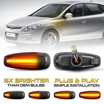 LED dinaminiai šoniniai žymekliai posūkio signalai, skirti Hyundai i30 CW FD Grandeur TG Avante Elantra Touring KIA Ceed Carens Rondo