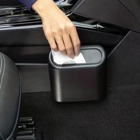 Mini automobilio šiukšliadėžė, automobilio šiukšlių dėžė, laikymo vieta priekinei ir galinei sėdynei, aksesuarai juoda