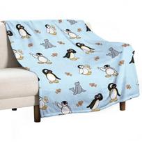Noot pingu ir draugai Mesti antklodė Minkšta Pliušinė Kietas Raštas Miela Antklodė Kietas Vasarinė Antklodė 75x100cm (30x40inch)